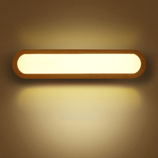 Aplique de pared LED contemporáneo DecorBites™ para tocador de dormitorio - Lámpara ovalada alargada de acrílico
