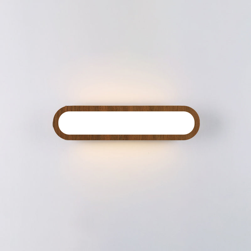 Aplique de pared LED contemporáneo DecorBites™ para tocador de dormitorio - Lámpara ovalada alargada de acrílico