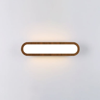 Aplique de pared LED contemporáneo DecorBites™ para tocador de dormitorio - Lámpara ovalada alargada de acrílico