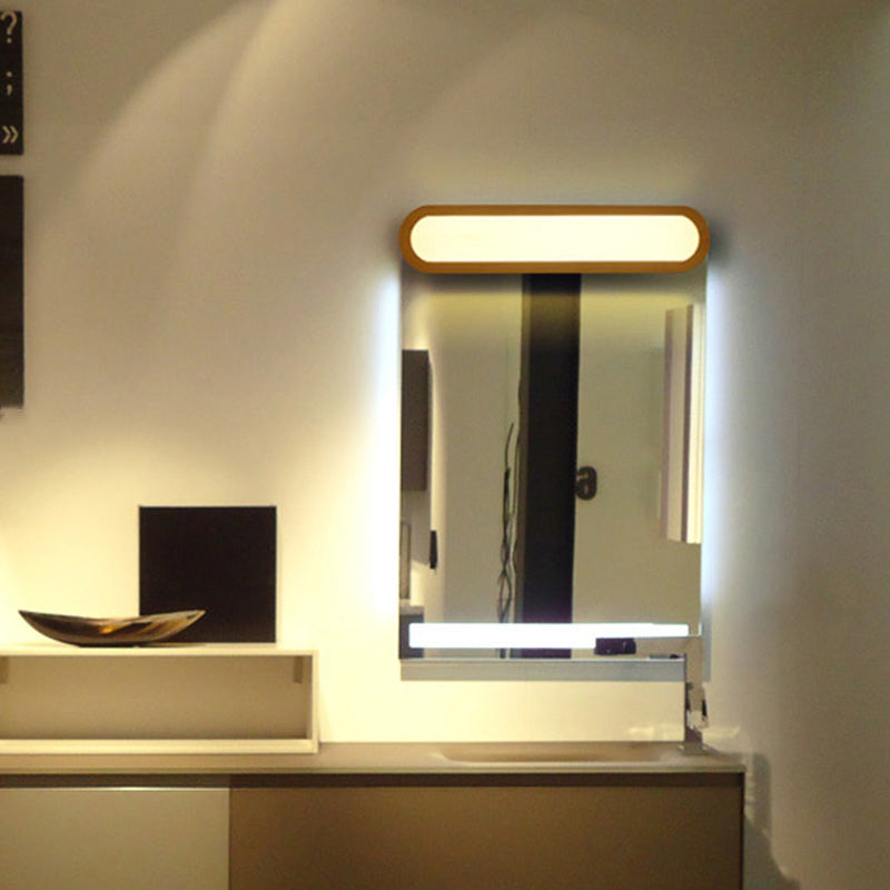 Aplique de pared LED contemporáneo DecorBites™ para tocador de dormitorio - Lámpara ovalada alargada de acrílico