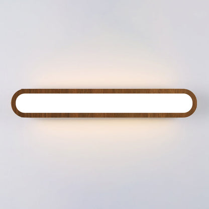 Aplique de pared LED contemporáneo DecorBites™ para tocador de dormitorio - Lámpara ovalada alargada de acrílico