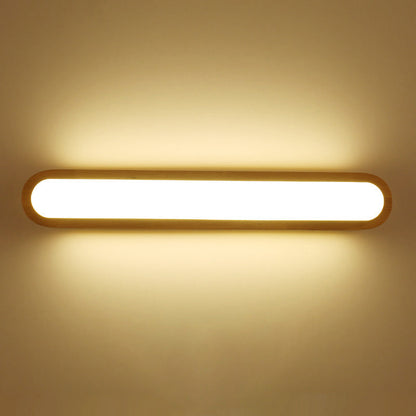 Aplique de pared LED contemporáneo DecorBites™ para tocador de dormitorio - Lámpara ovalada alargada de acrílico