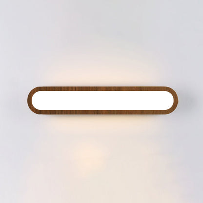 Aplique de pared LED contemporáneo DecorBites™ para tocador de dormitorio - Lámpara ovalada alargada de acrílico