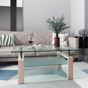 Oak Glass Coffee Table