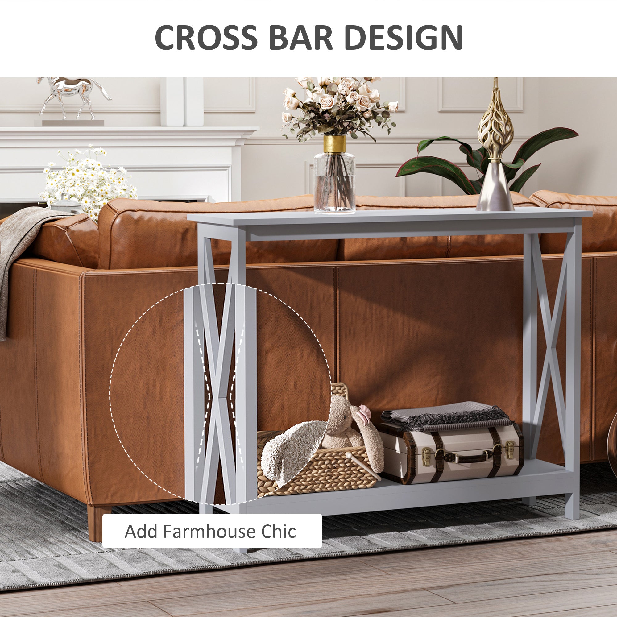 Modern Two-Tier Console Table