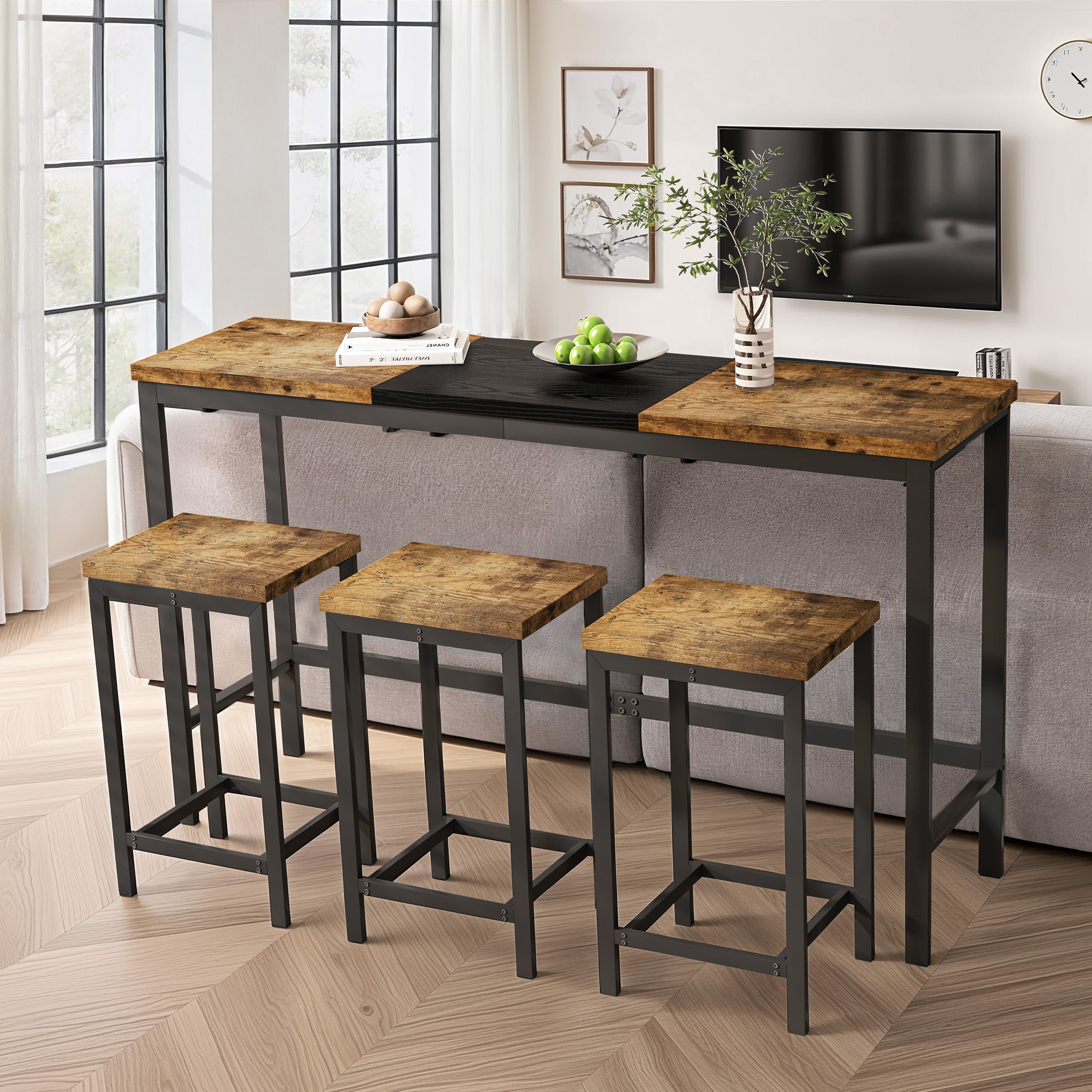 Natural Black Dining Table