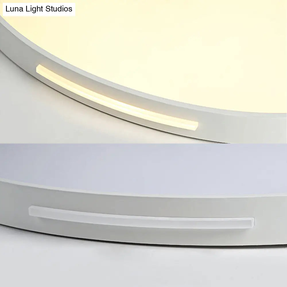 DecorBites™ 23"/27" Dia LED Acrylic Ceiling Light Fixture in Simple Style, White, Thin Round Flush Lamp with Warm/White/3 Color Light Options