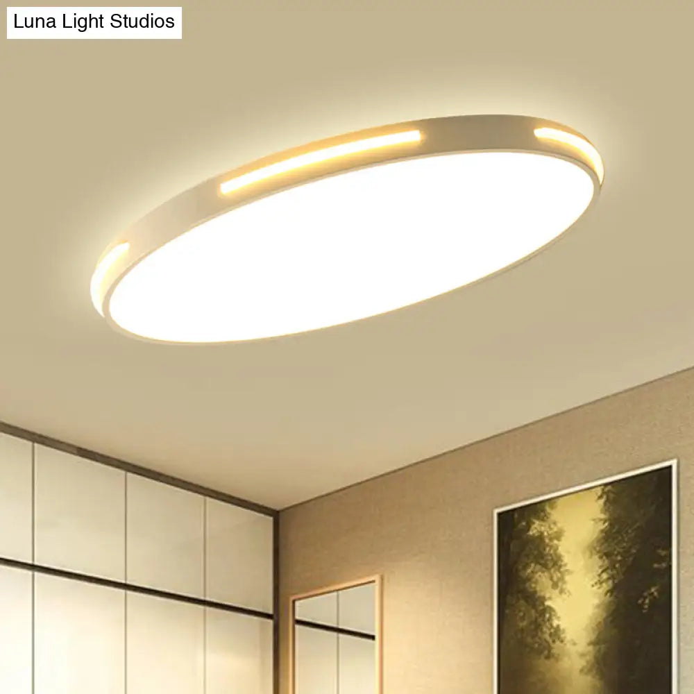 DecorBites™ 23"/27" Dia LED Acrylic Ceiling Light Fixture in Simple Style, White, Thin Round Flush Lamp with Warm/White/3 Color Light Options
