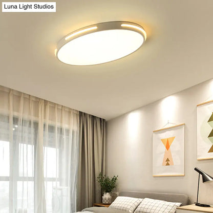 DecorBites™ 23"/27" Dia LED Acrylic Ceiling Light Fixture in Simple Style, White, Thin Round Flush Lamp with Warm/White/3 Color Light Options