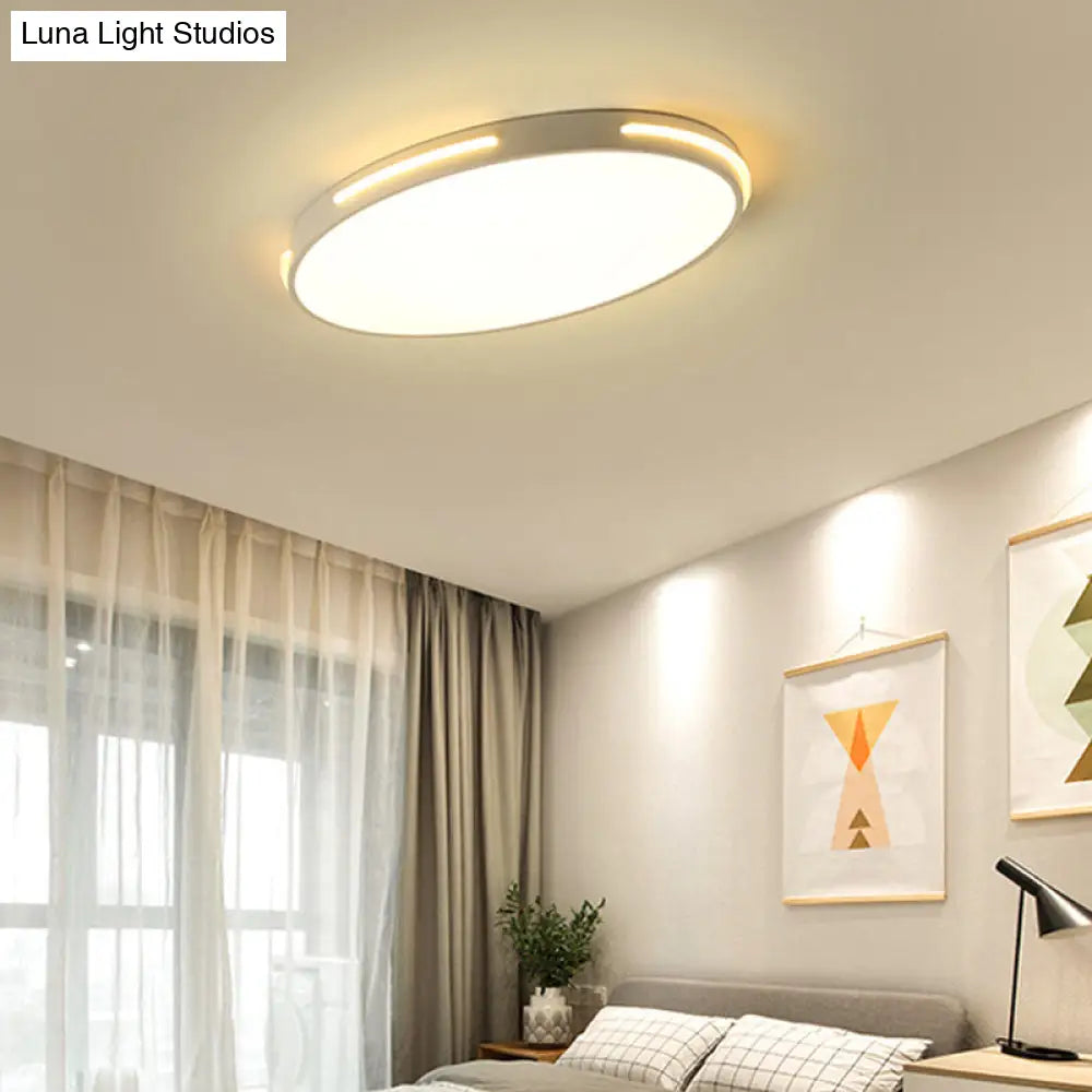 DecorBites™ 23"/27" Dia LED Acrylic Ceiling Light Fixture in Simple Style, White, Thin Round Flush Lamp with Warm/White/3 Color Light Options