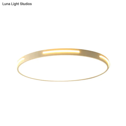 DecorBites™ 23"/27" Dia LED Acrylic Ceiling Light Fixture in Simple Style, White, Thin Round Flush Lamp with Warm/White/3 Color Light Options