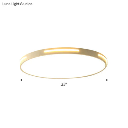 DecorBites™ 23"/27" Dia LED Acrylic Ceiling Light Fixture in Simple Style, White, Thin Round Flush Lamp with Warm/White/3 Color Light Options