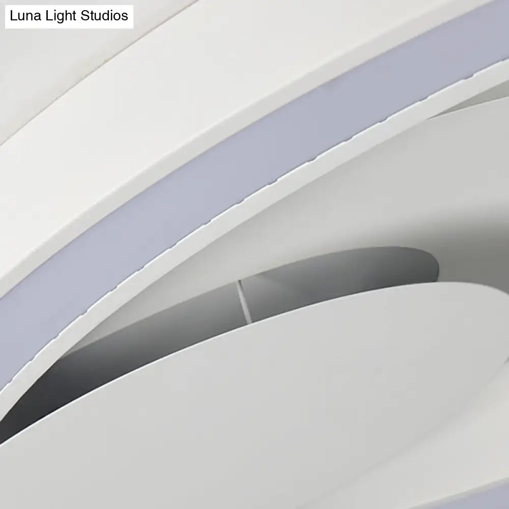 ديكوربايتس™ مصباح سقف LED بيضاوي أبيض بعرض 23-34.5 بوصة لغرفة النوم - تصميم بسيط، دافئ/أبيض