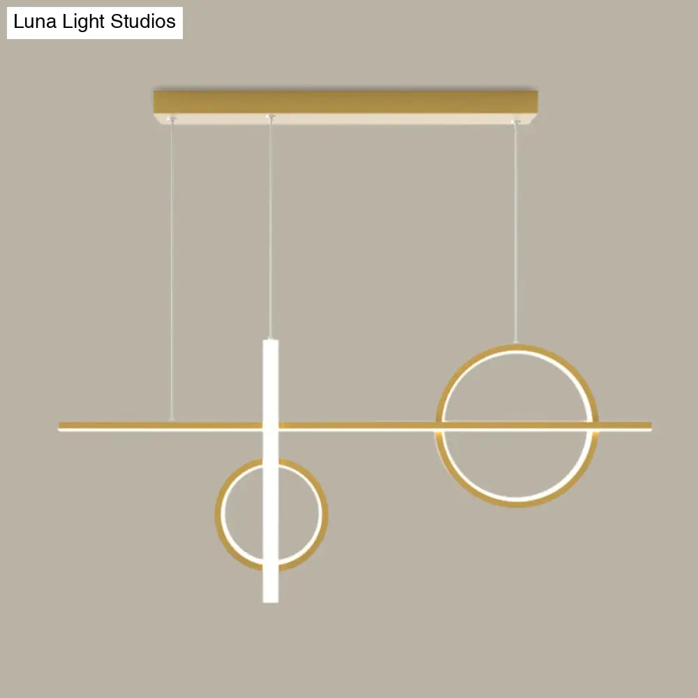 Lámpara colgante nórdica LED DecorBites™ de 23,5"/31,5" con forma de bicicleta, de acrílico, color negro/dorado