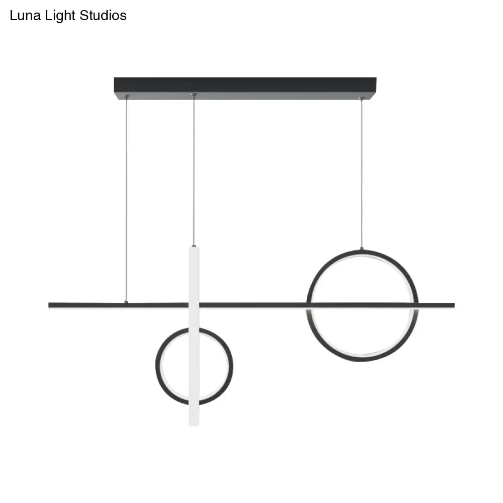 Lámpara colgante nórdica LED DecorBites™ de 23,5"/31,5" con forma de bicicleta, de acrílico, color negro/dorado