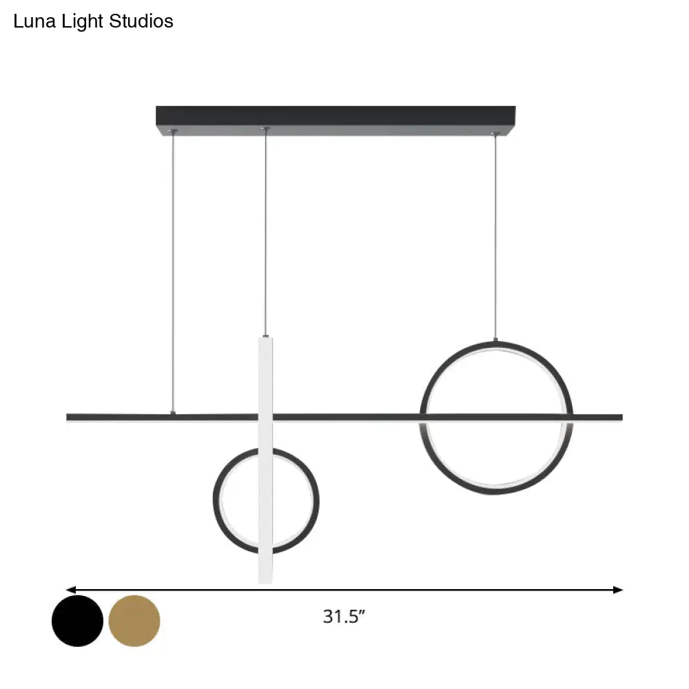 Lámpara colgante nórdica LED DecorBites™ de 23,5"/31,5" con forma de bicicleta, de acrílico, color negro/dorado