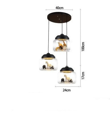 Glass Animal Chandelier