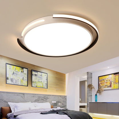 DecorBites™ DecorBites™ Black and White Round Ceiling Light with Acrylic Shade - Minimalism LED Flush Mounted Lamp