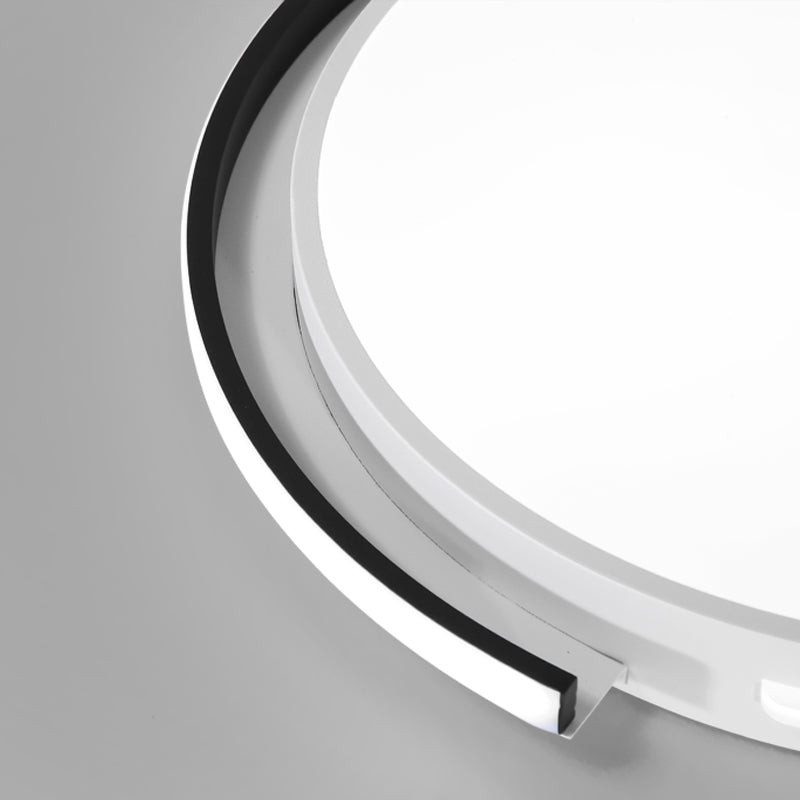 DecorBites™ DecorBites™ Black and White Round Ceiling Light with Acrylic Shade - Minimalism LED Flush Mounted Lamp