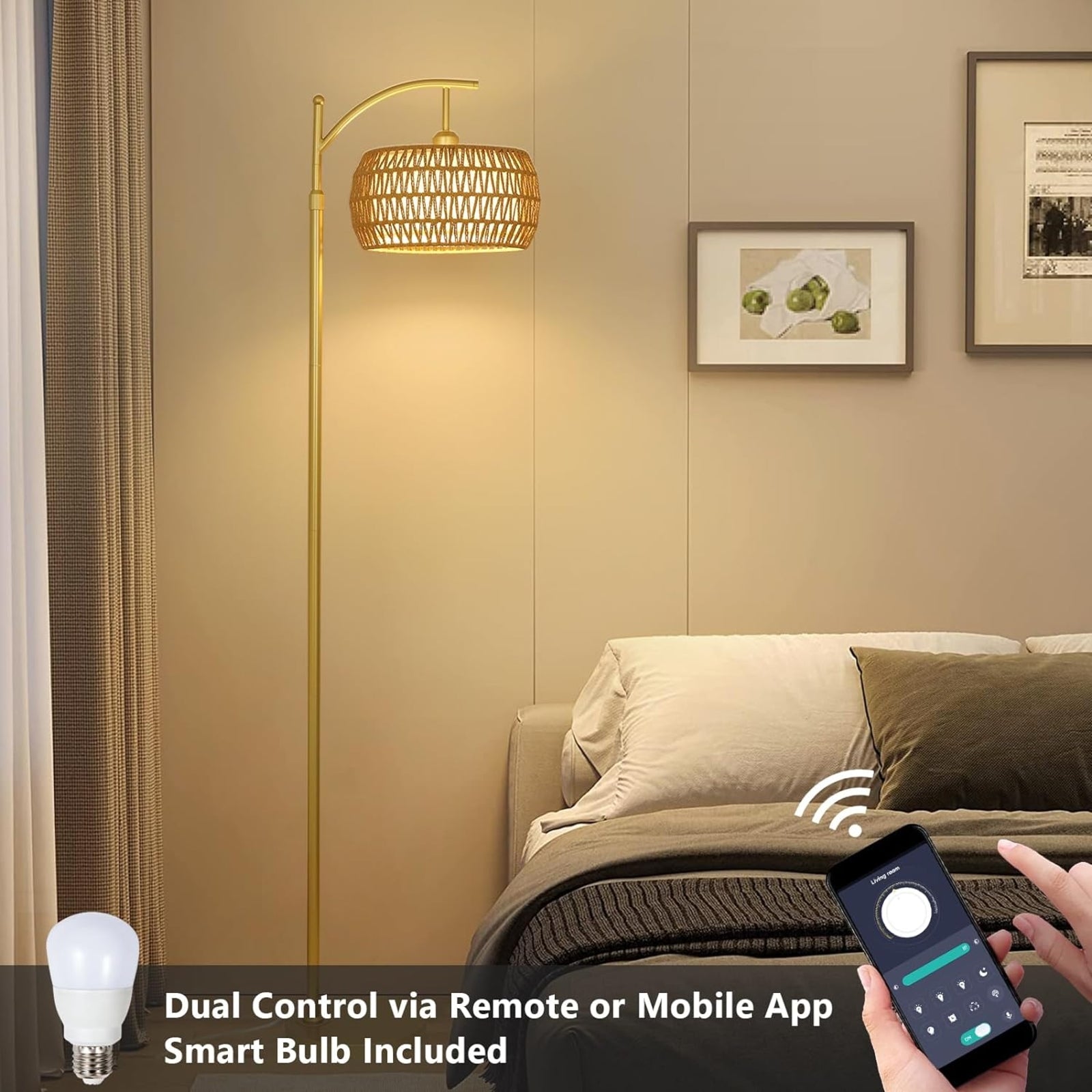 Gold Dimmable Floor Lamp