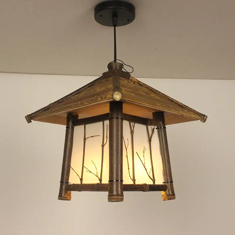Retro Chinese Style Chandelier Tea Room Southeast Asia Chandelier Bamboo Lamp