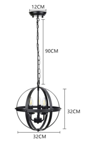 Retro Industrial Style Wrought Iron Lamp Creative Home