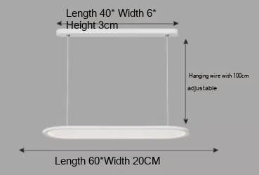 Modern Simple Creative Strip Bar Led Office Lighting Restaurant Chandelier