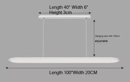 Modern Simple Creative Strip Bar Led Office Lighting Restaurant Chandelier