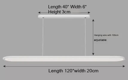 Modern Simple Creative Strip Bar Led Office Lighting Restaurant Chandelier