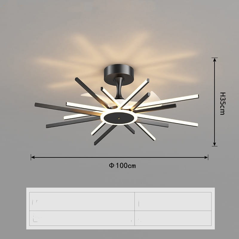 Nordic Light Luxury Living Room Fan Lamp Simple New Style
