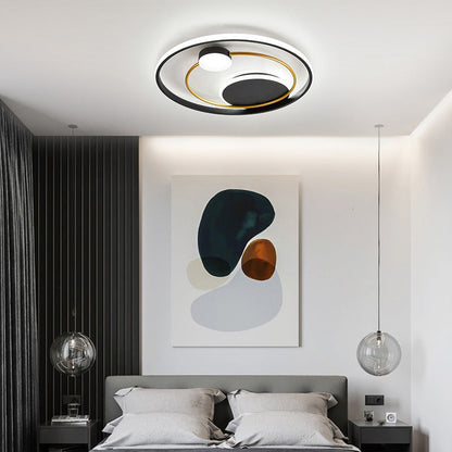 DecorBites™ DecorBites™ Modern Metal LED Ceiling Light for Bedroom - Circular Flush Mount Fixture