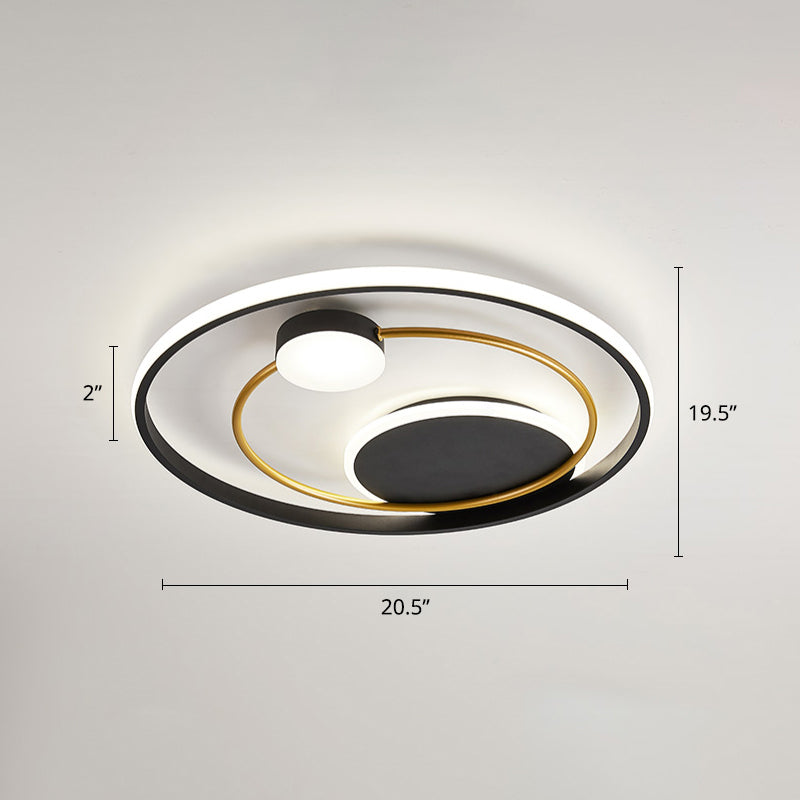 DecorBites™ DecorBites™ Modern Metal LED Ceiling Light for Bedroom - Circular Flush Mount Fixture