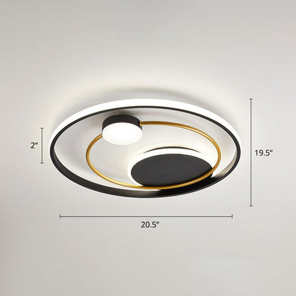 DecorBites™ DecorBites™ Modern Metal LED Ceiling Light for Bedroom - Circular Flush Mount Fixture