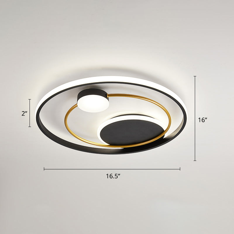 DecorBites™ DecorBites™ Modern Metal LED Ceiling Light for Bedroom - Circular Flush Mount Fixture