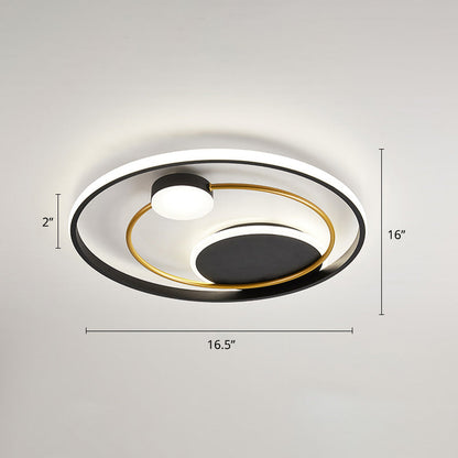DecorBites™ DecorBites™ Modern Metal LED Ceiling Light for Bedroom - Circular Flush Mount Fixture