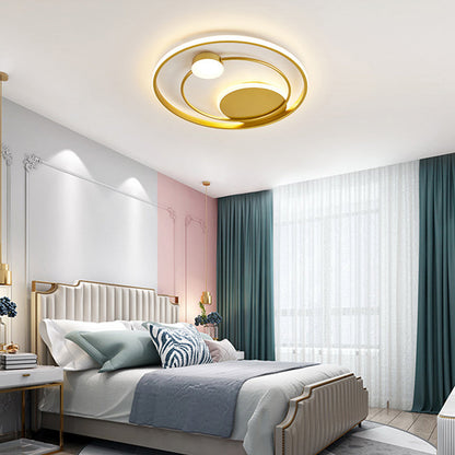 DecorBites™ DecorBites™ Modern Metal LED Ceiling Light for Bedroom - Circular Flush Mount Fixture