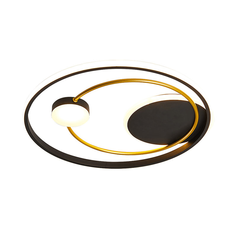 DecorBites™ DecorBites™ Modern Metal LED Ceiling Light for Bedroom - Circular Flush Mount Fixture