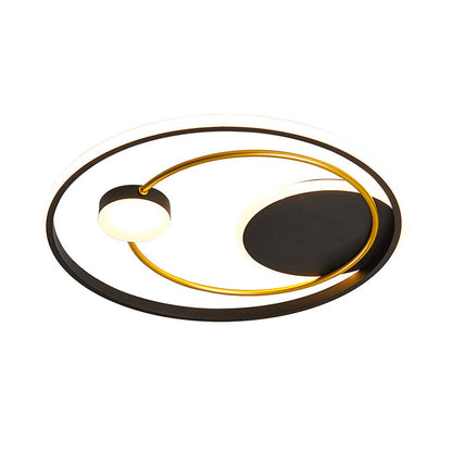 DecorBites™ DecorBites™ Modern Metal LED Ceiling Light for Bedroom - Circular Flush Mount Fixture