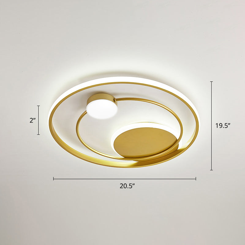 DecorBites™ DecorBites™ Modern Metal LED Ceiling Light for Bedroom - Circular Flush Mount Fixture