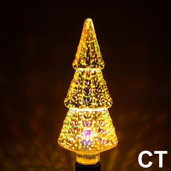 Bombilla LED Decorativa 3D en Forma de Bombilla y Fuegos Artificiales 110-220V ST64 G95 G80 G125 A60 Botella Corazón Luces Festivas Novedad Lámpara Navideña