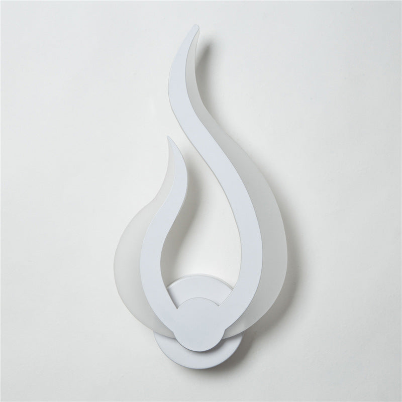 DecorBites™ Flame Shaped LED Wall Mounted Light - Decorative Acrylic Sconce for Corridors (White)