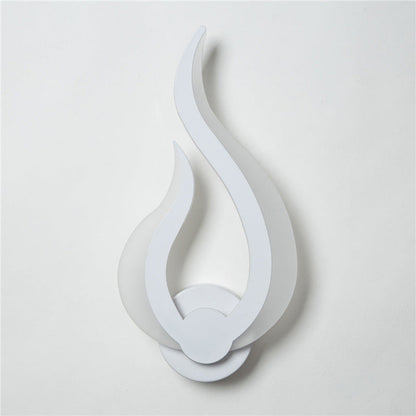 DecorBites™ Flame Shaped LED Wall Mounted Light - Decorative Acrylic Sconce for Corridors (White)
