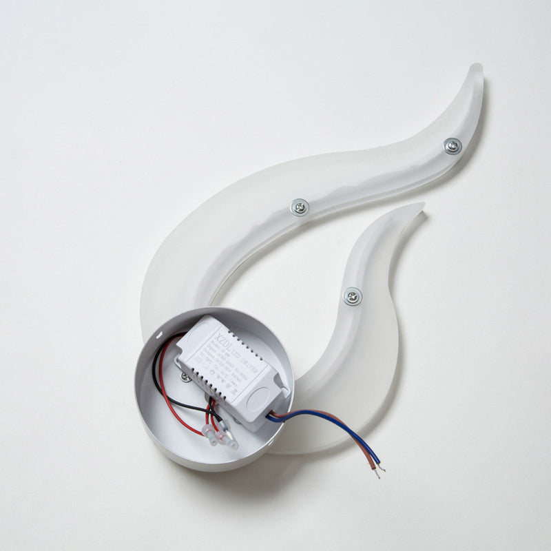 DecorBites™ Flame Shaped LED Wall Mounted Light - Decorative Acrylic Sconce for Corridors (White)