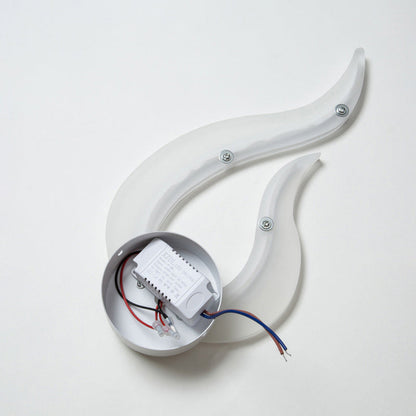DecorBites™ Flame Shaped LED Wall Mounted Light - Decorative Acrylic Sconce for Corridors (White)