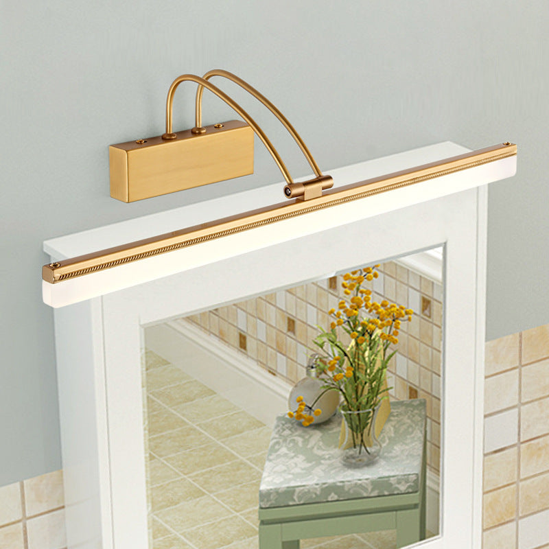 DecorBites™ Acrylic LED Swing Arm Vanity Mirror Light - Minimalist Bathroom Wall Fixture