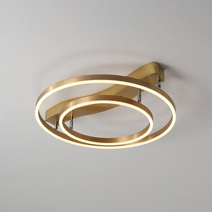 DecorBites™ DecorBites™ Brass Multi-Ring LED Flushmount Ceiling Light for Living Room