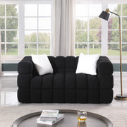 Black Boucle 2-Seater Sofa
