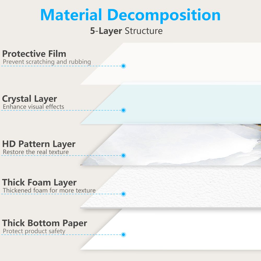 Irregular Gold Stripes Marble Kitchen Bathroom Decoration Modern Simple Style Wall Stickers Waterproof Peel And Stick Wallpaper Free Cutting PVC Self-adhesive Wall Stickers