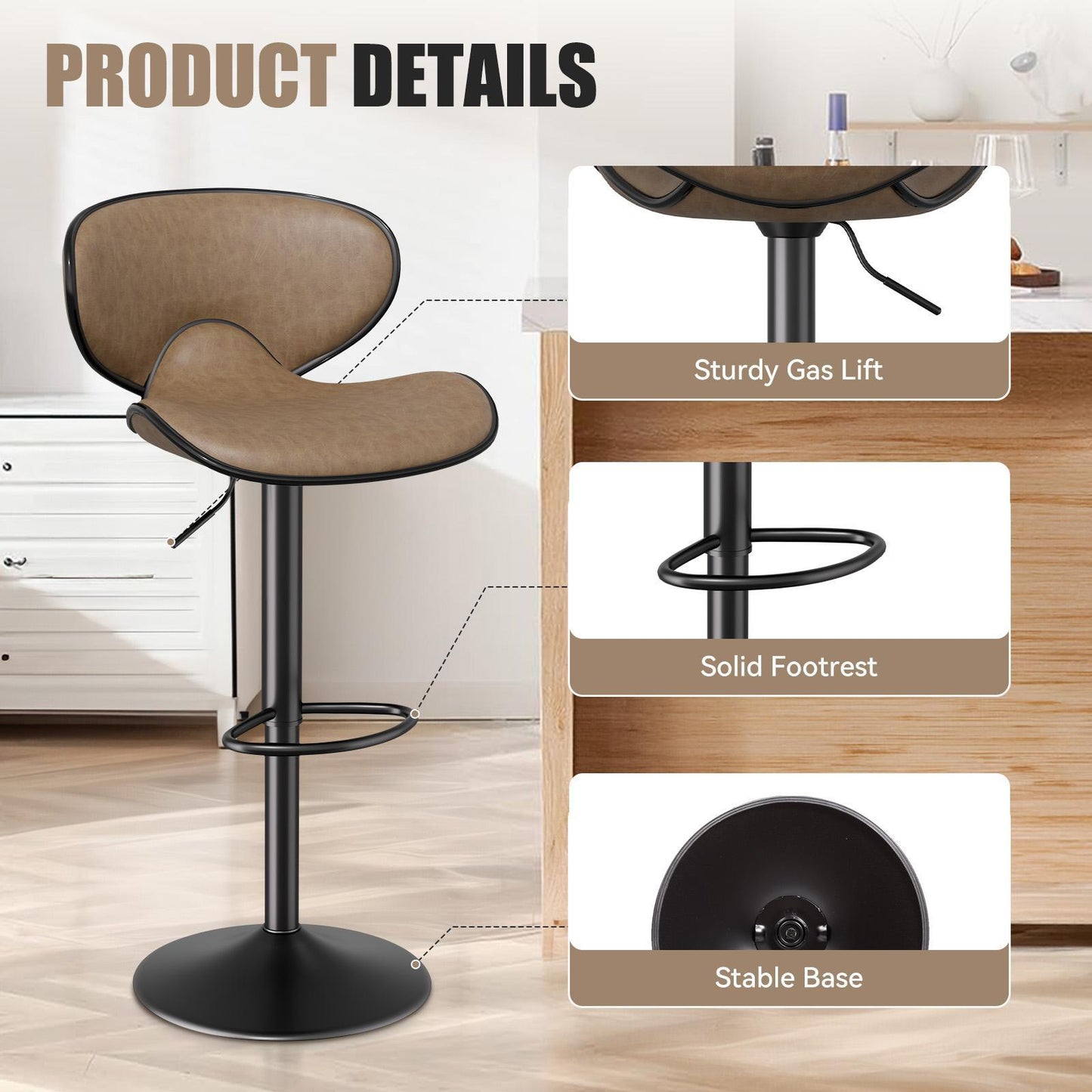Bar Stools Fashionable Design, Stylish, Multifunctional, Durable, Perfect Combination Of Aesthetics And Practicality