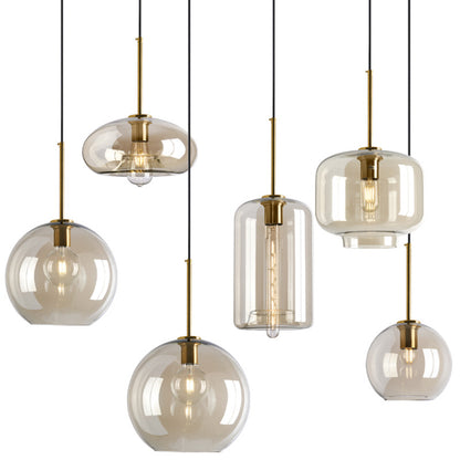 Creative Glass Chandelier Retro Restaurant Bedside Lamp